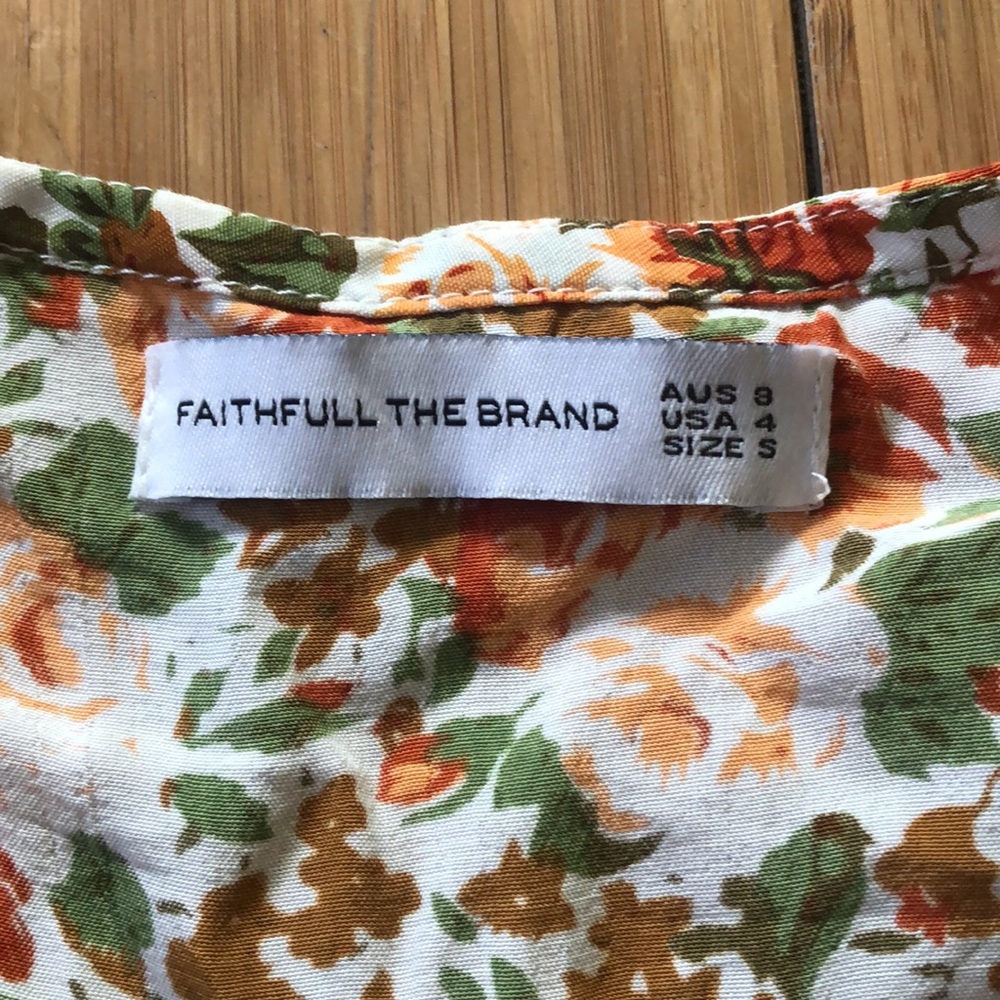 NWOT FAITHFULL - Mali Wrap Top - Le Rose - Picture 7 of 7